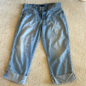 NYDJ jeans, size 10, capri, fit loose, light blue